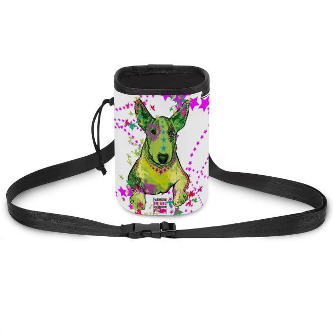 NomNom Bag Roxy - Leckerchenbeutel, Leckerli, Futterbeutel, bunt, Oxfordstoff, Mix, Mischling, SOKA, Listenhund, Bullterrier, Bulli